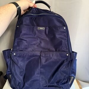 Tumi Nylon Laptop Backpack ULTRAMARINE NAVY BLUE Unisex Work Travel Carry On Bag